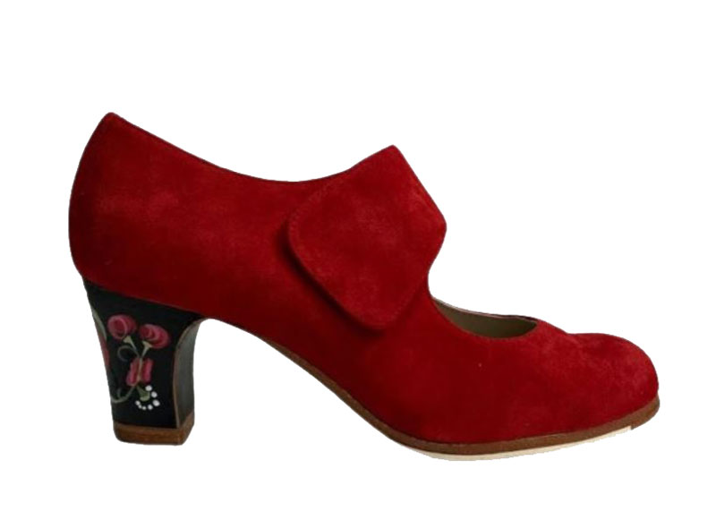 フラメンコシューズ・ベゴーニャ セルベラ 赤 Begoña Cervera Zapato Flamenco Begoña Cervera. Velcro | FlamencoExport